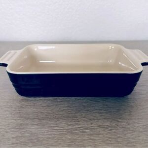 LeCreuset Black Onyx Ceramic Casserole Rectangular Baking Dish